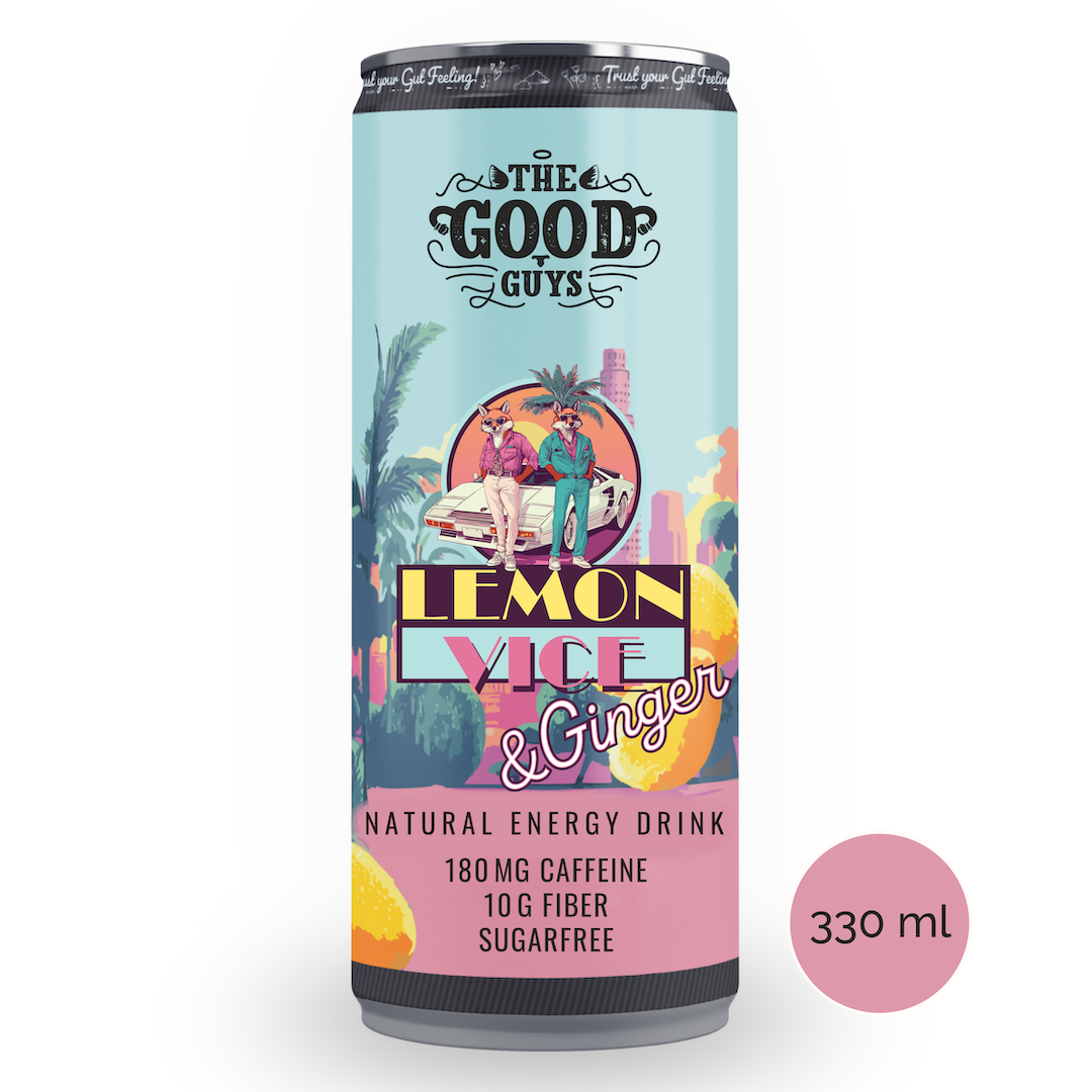 Lemon Vice & Ginger Sugarfree, Natural Energy Drink