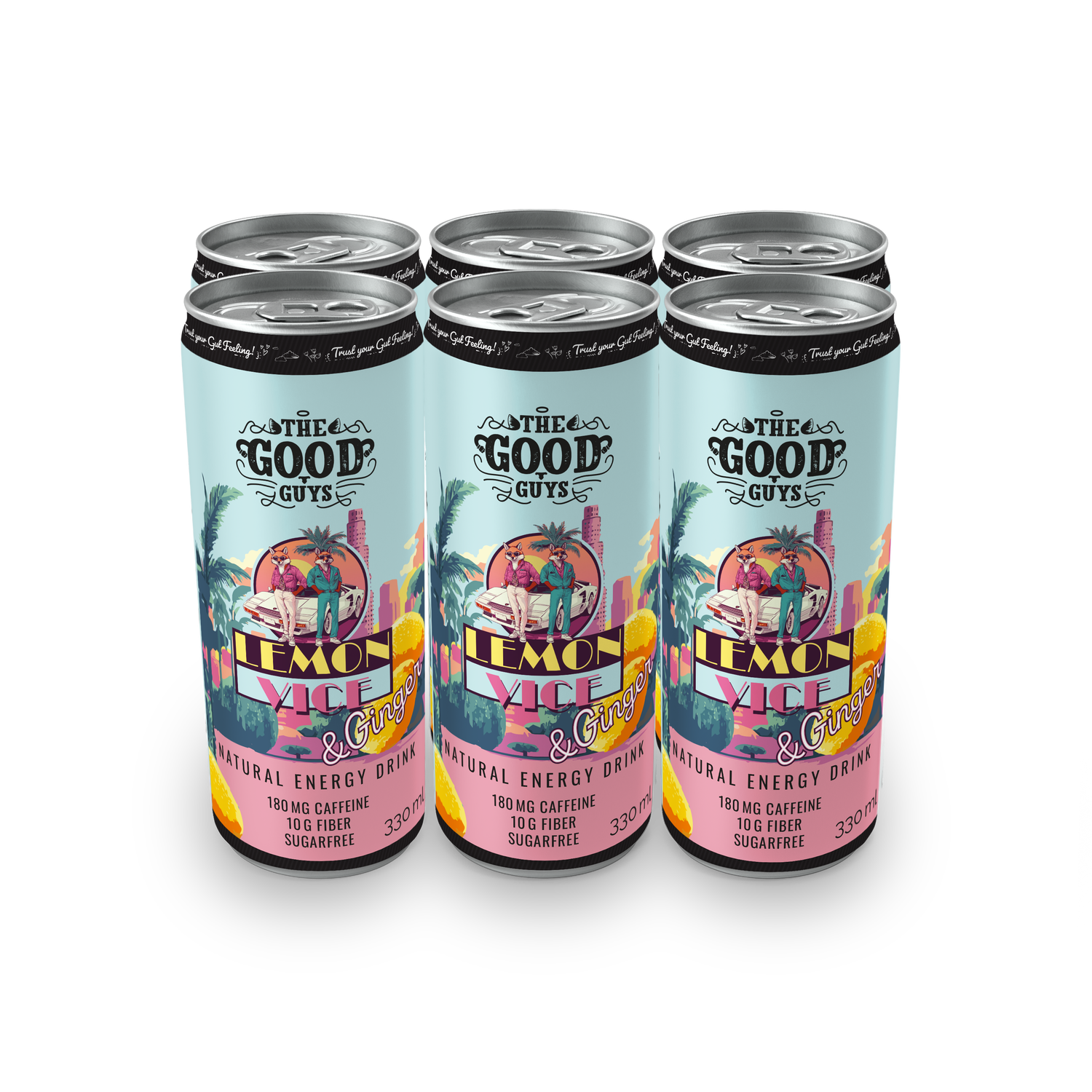 Lemon Vice & Ginger Sugarfree, Natural Energy Drink