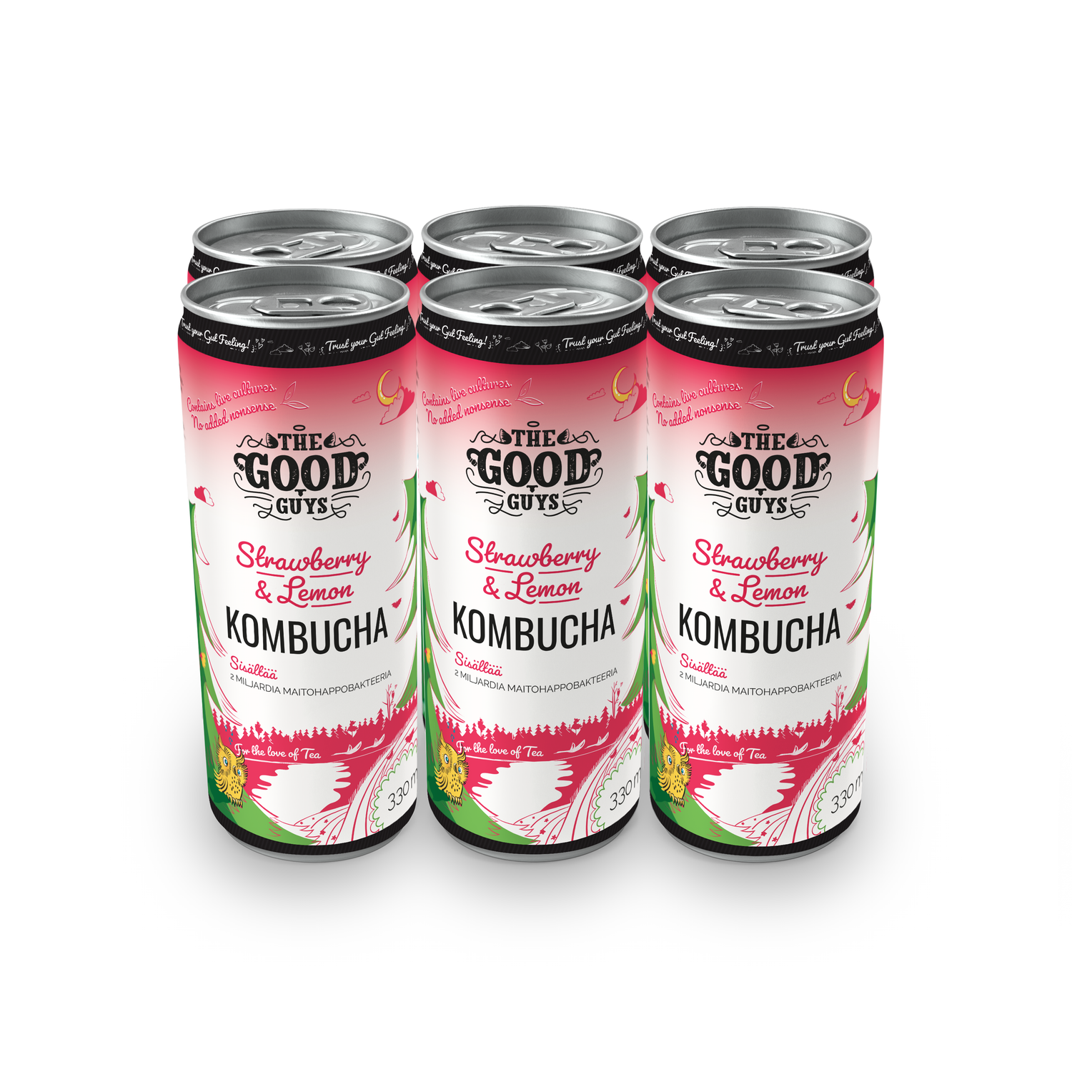 Strawberry & Lemon kombucha, luomu