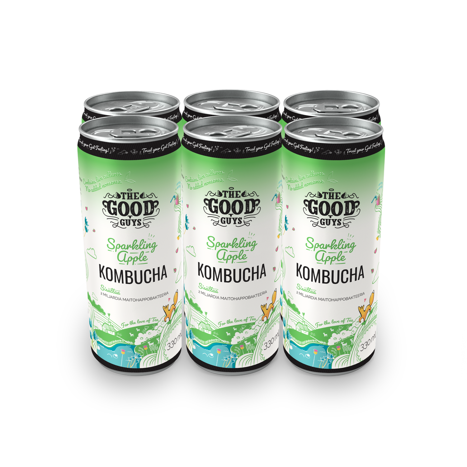 Sparkling Apple kombucha, luomu