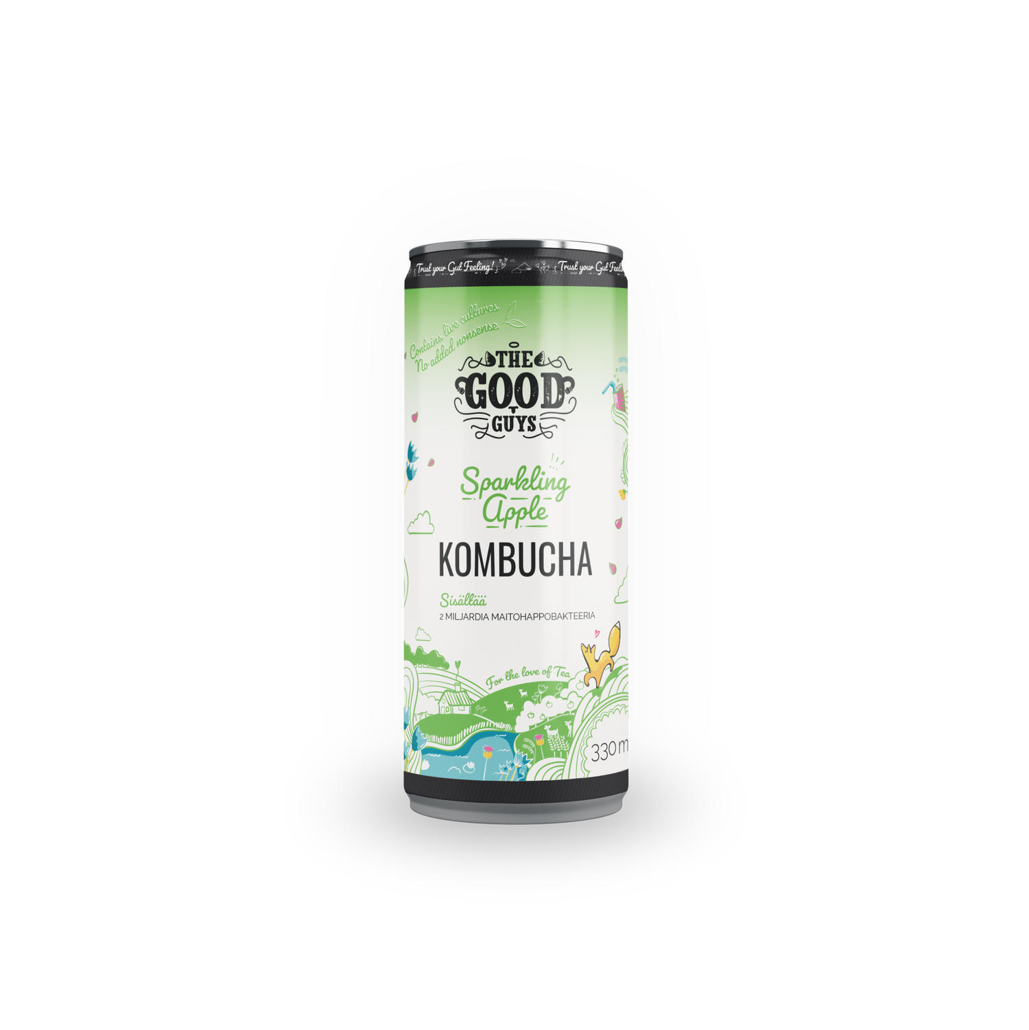 Sparkling Apple kombucha, luomu