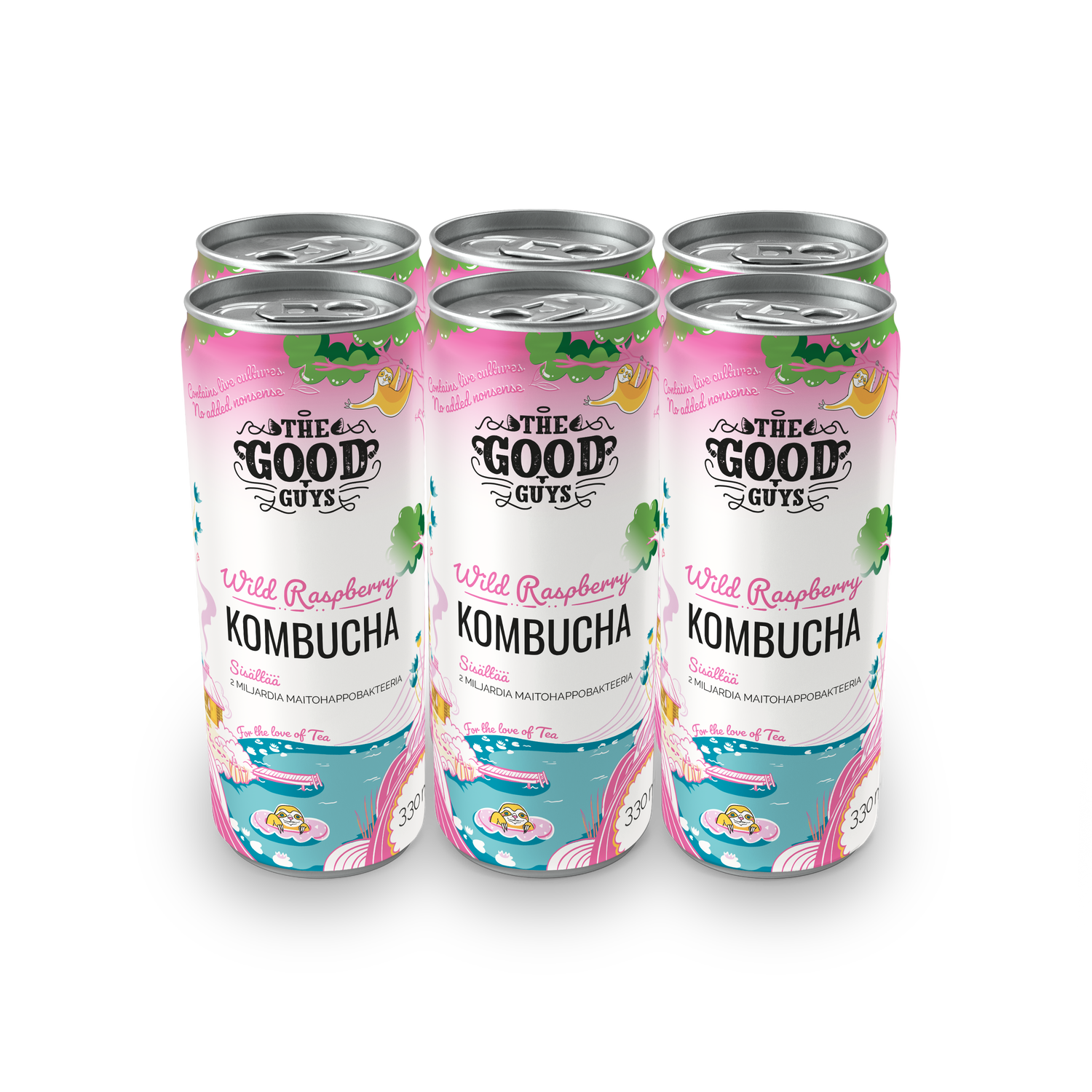 Wild Raspberry Kombucha, luomu