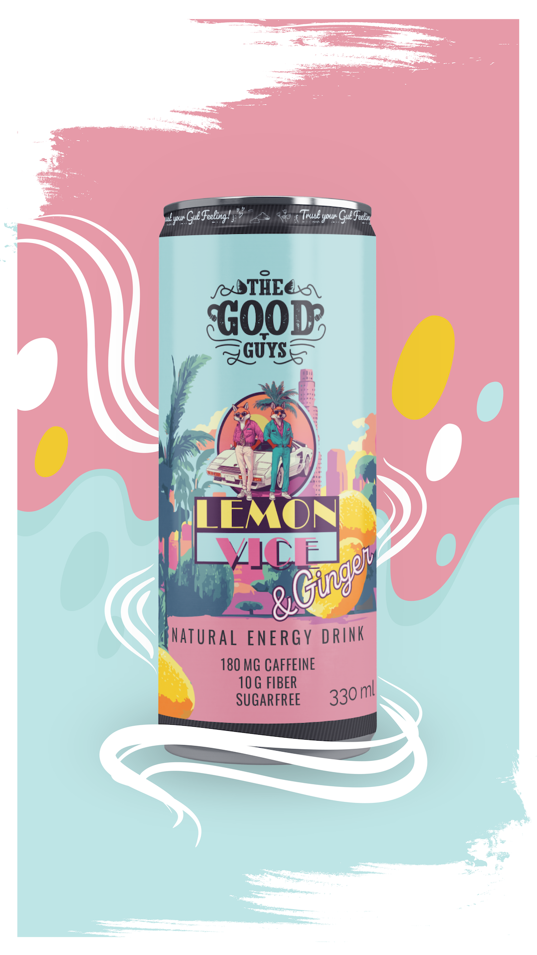 Natural Energy Drink Sugarfree, Lemon Vice & Ginger