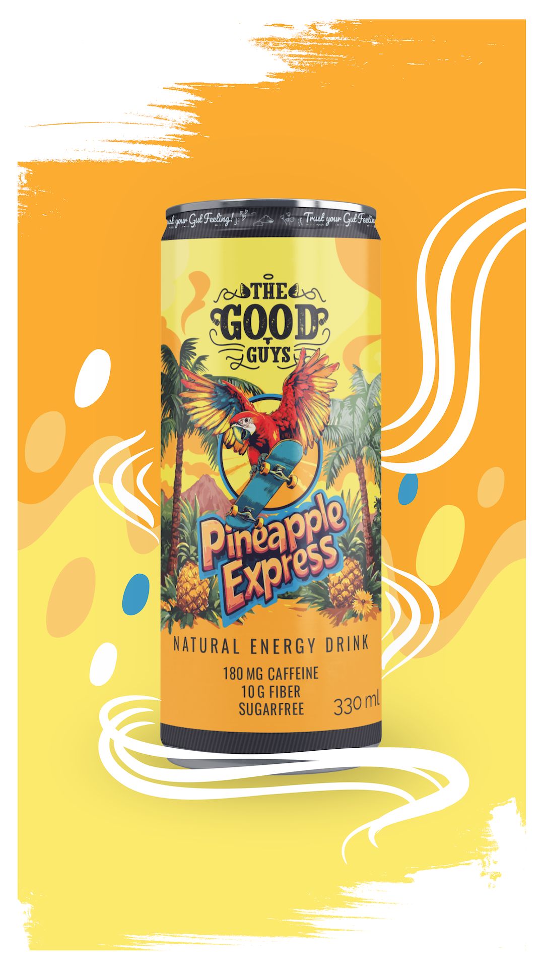 Natural Energy Drink Sugarfree, Pineapple Express