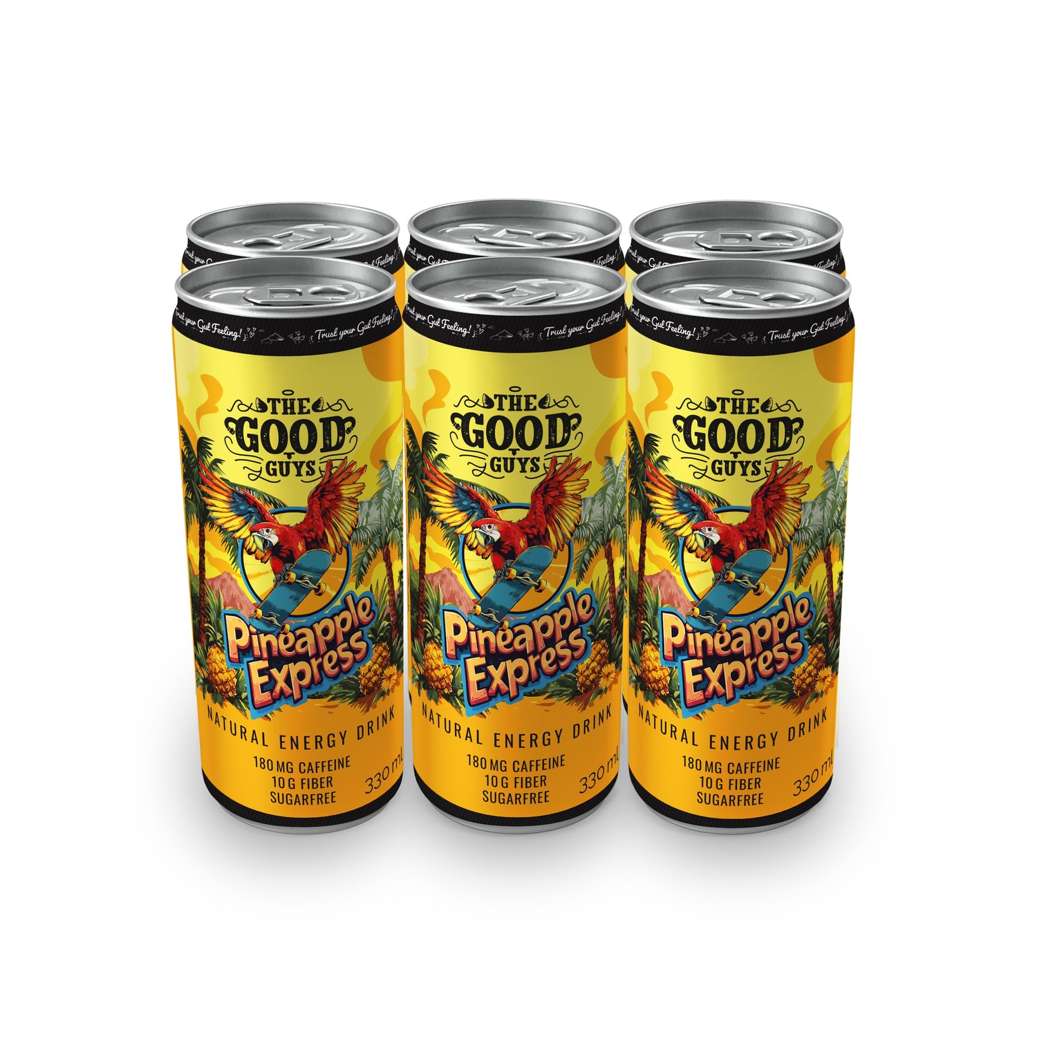 Pineapple Express -energiajuoma, kuuden tölkin pakkaus