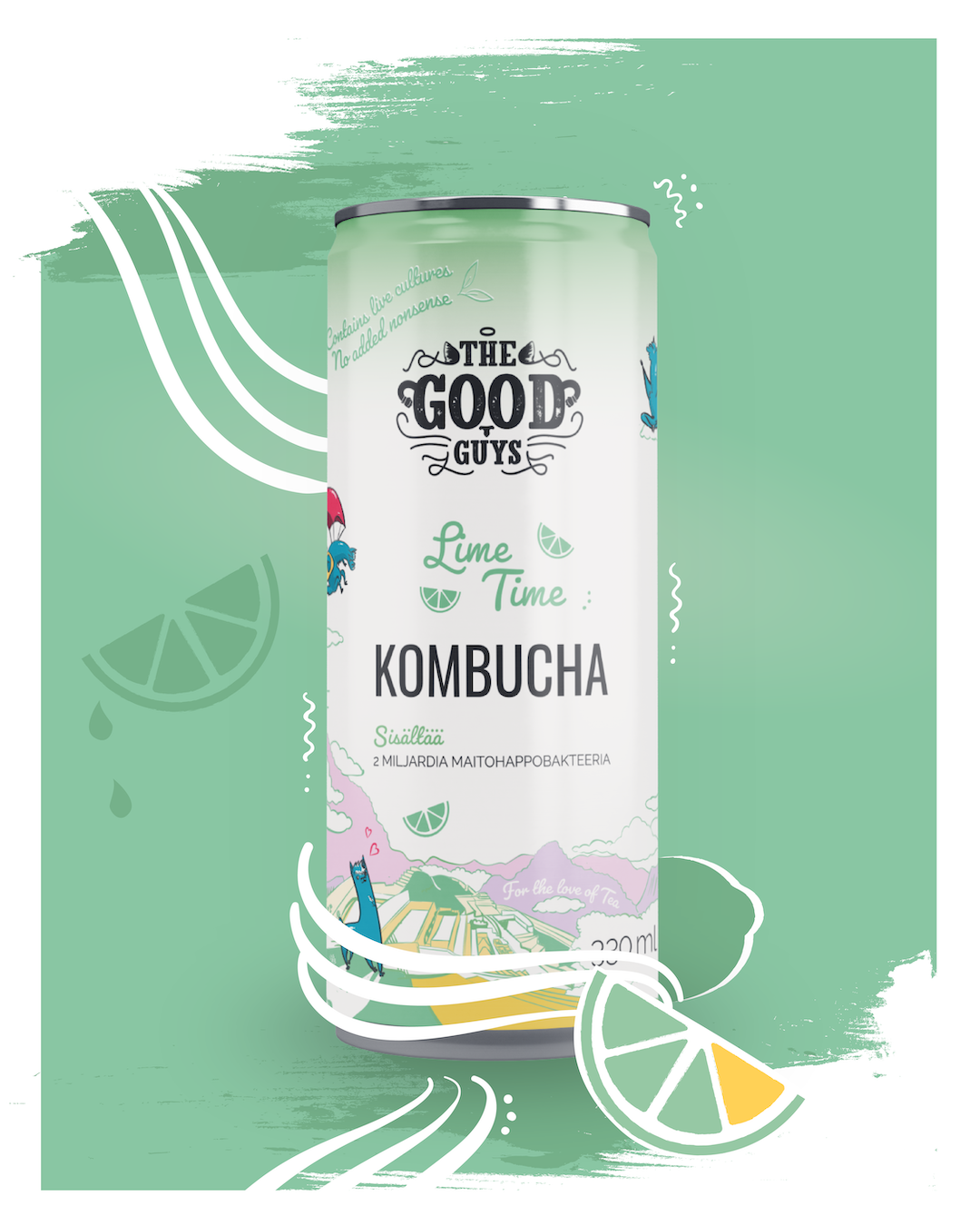 Lime Time Kombucha, luomu