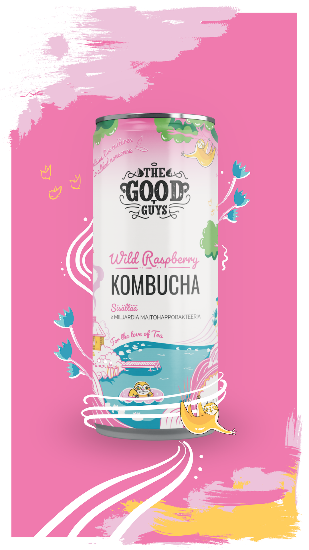 Wild Raspberry Kombucha, Ekologisk
