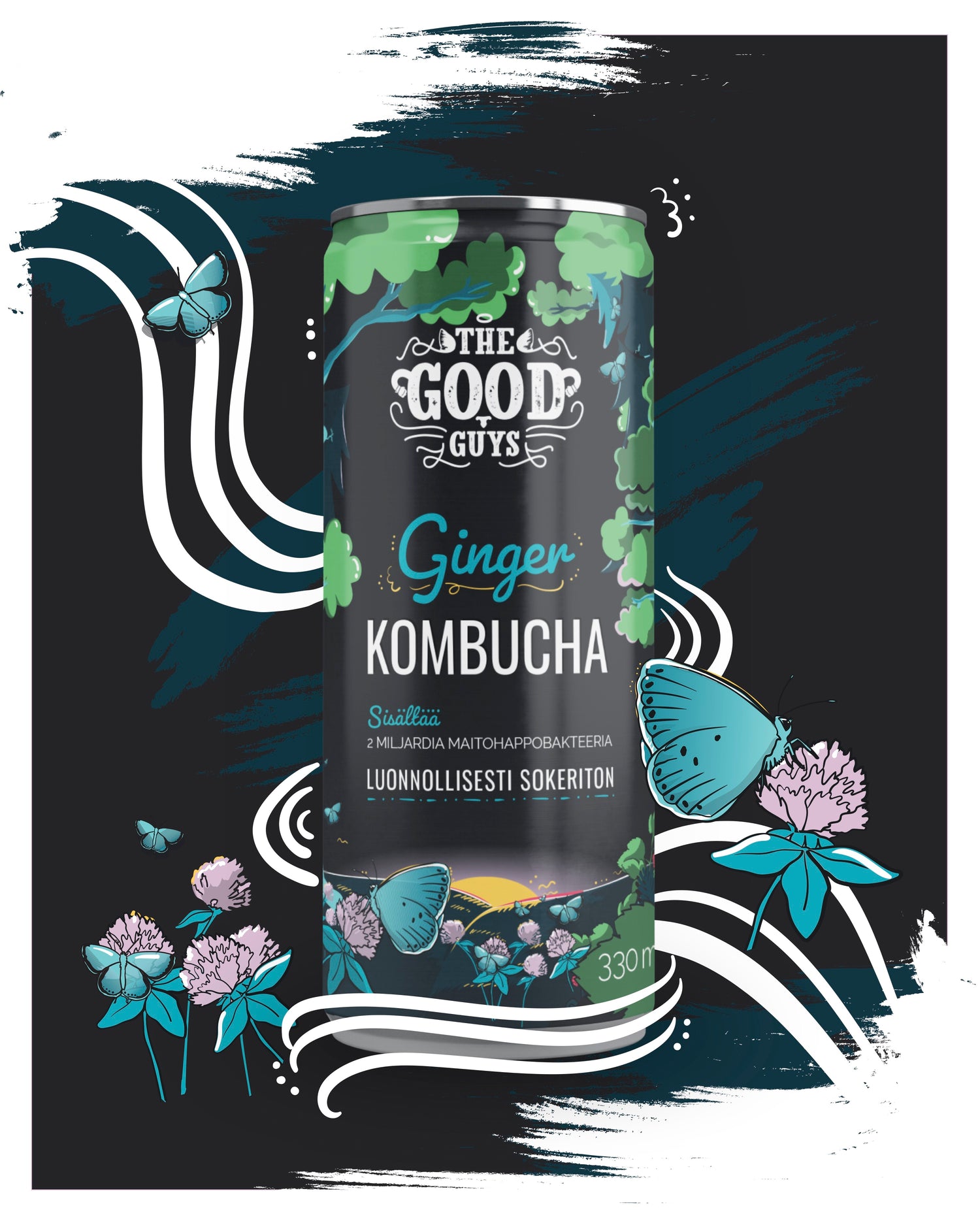 Inkivääri Kombucha sokeriton