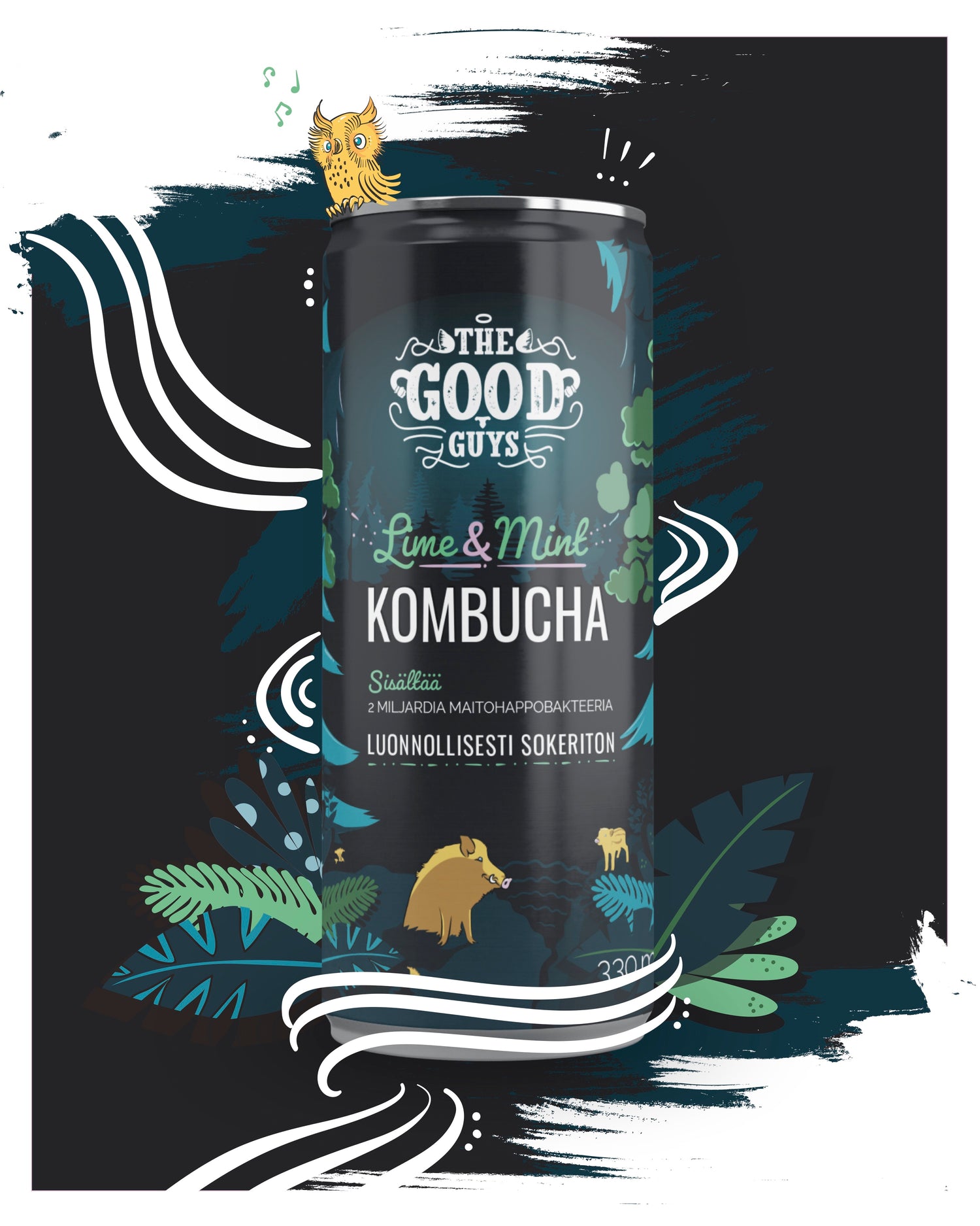 Lime Kombucha sokeriton