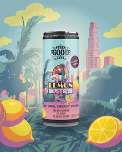 Lemon Vice & Ginger -energiajuoma, graafinen kuvituskuva