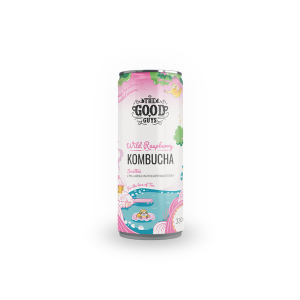 Wild Raspberry kombucha, 24 x 330 ml, tölkki